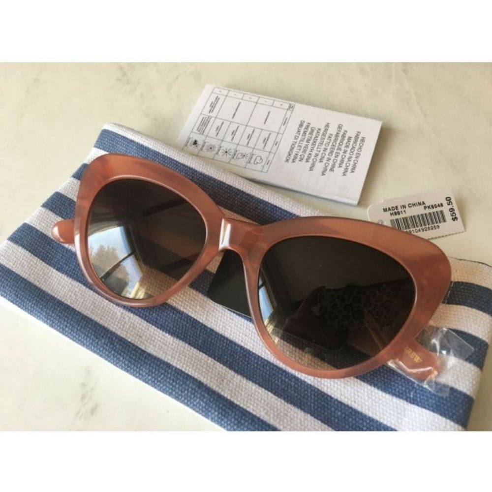 NWT J.Crew 2018 Veranda Cateye Sunglasses Vintage Rose
